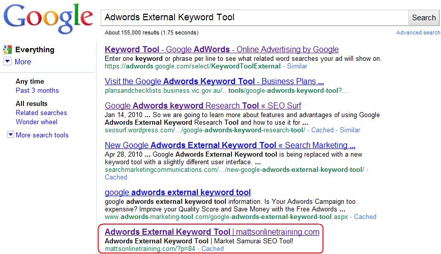 Google Keyword Tool External Search  guisgencredito